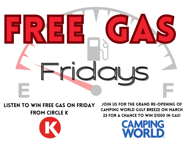 FREE GAS FRIDAY 1027 WXBM 